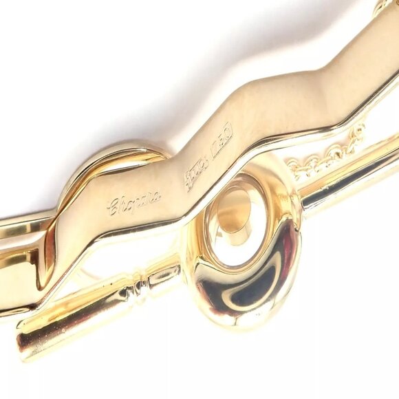 Authentic Vintage Chopard 18k Yellow Gold Happy Diamond Golf Club Tie Clip Clasp - Picture 6 of 7